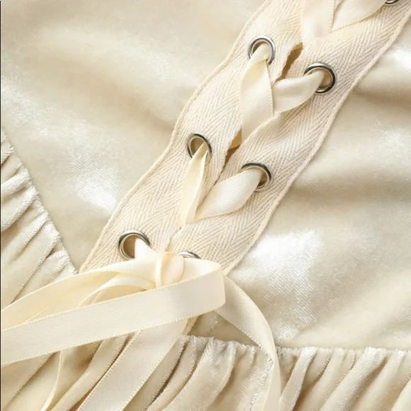 Cider Velvet Knotted Skirt - Picture 3 of 4